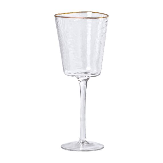Набір з 6 келихів 350 мл, для вина із золотим обідком HP-16-22 | Зображення 1