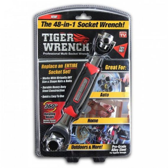 Універсальний ключ 48 в 1 Universal Tiger Wrench PRO 2428 new original Надміцний набір універсальних ключів | Зображення 4