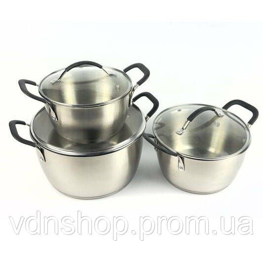 Набір каструль-сотейників, Набір каструль зі сталі каструль для електроплити TX-53 | Зображення 3