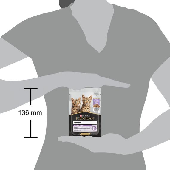 Вологий корм Purina Pro Plan Kitten Healthy Start для кошенят шматочки в паштеті з індичкою  30шт*75 г | Зображення 3