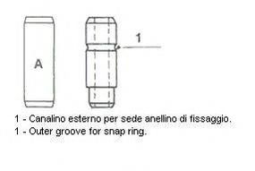 Направляюча клапана INEX FORD TRANSIT 2,5D (вир-во Metelli) METELLI 011993 на FORD TRANSIT автобус (V_ _)