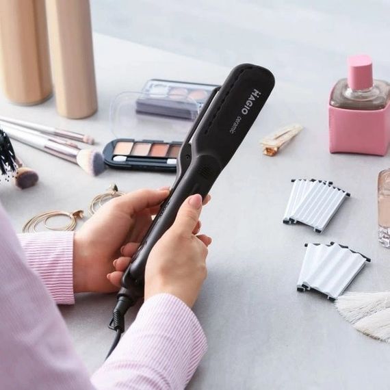 Щипці для волосся MAGIO MG-722 з насадками для гофре, Плойка вирівнювач, Випрямляч для UY-808 волосся 2в1 | Зображення 7