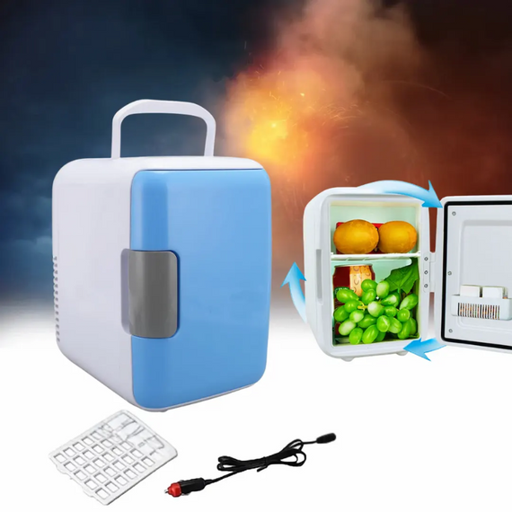 Переносний холодильник від прикурювача, портативний холодильник від прикурювача для напоїв і продуктів на 4.1 л
