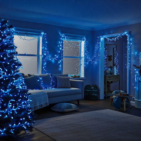 Гірлянда Різдвяна фея вулична 50 м 500 LED білий провід Синій CF500L50MWBL | Зображення 8