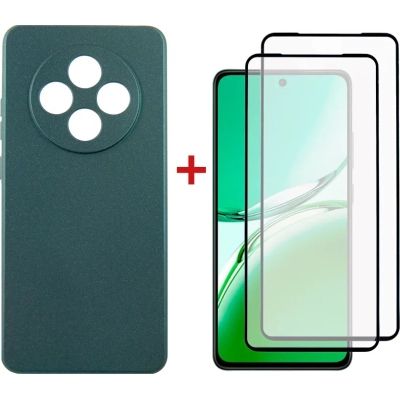 Чехол для мобильного телефона Dengos Oppo Reno 12F 4G Case Soft + 2 Glass (Green) (DG-CTG2P-28)