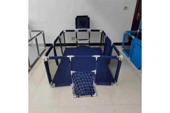 Детский игровой манеж-ограждение 125х125х63см для игр с баскетбольной корзиной и карманом для игрушек | Зображення 1