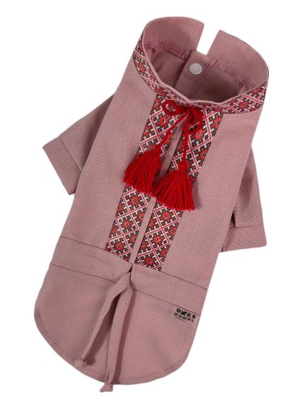Вишиванка з китицями пудра RUB-49