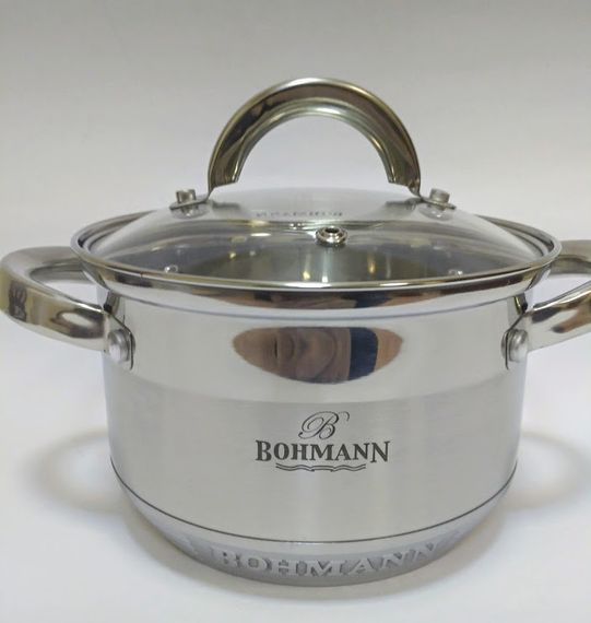 Набор кастрюль Bohmann BH-0717, 12 предметов нержавеющая сталь, для индукции | Зображення 5