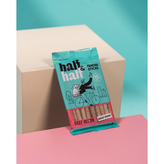 Ласощі HalfHalf м ясні палички для собак з яловичиною 100 г | Зображення 2
