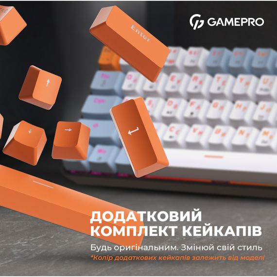 Клавіатура GamePro MK130R Hot-Swap Red Swich RGB USB UA Black (MK130R) | Зображення 4