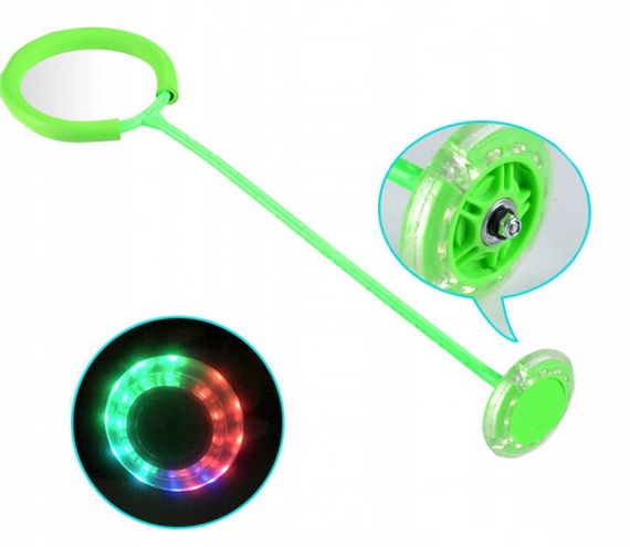 Детская светящаяся скакалка на ногу LED подсветка Нейроскакалка | Зображення 1