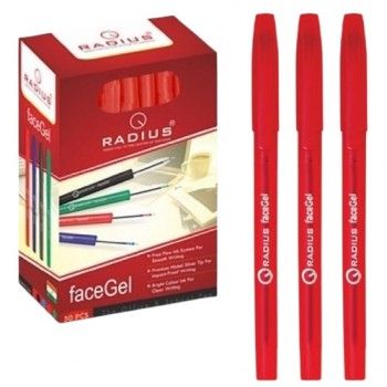 Ручка гелева 77906 Radius Face Gel 0,7 мм червона | Зображення 1