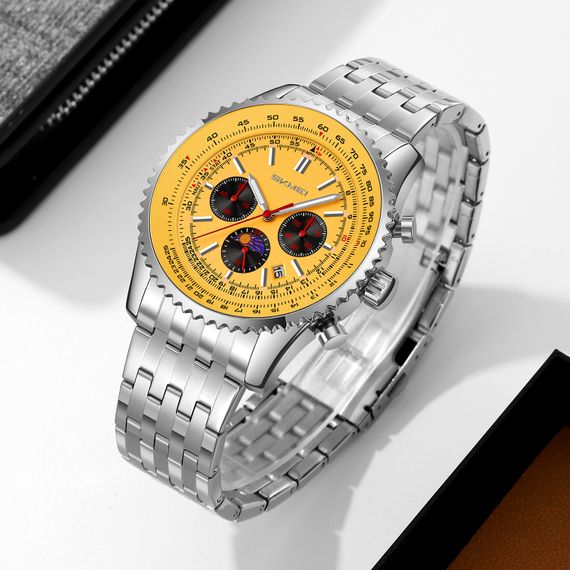 Класичний чоловічий годинник Skmei 9348GD Gold | Зображення 2