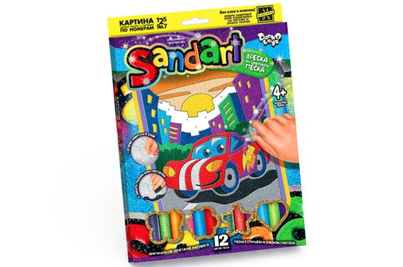 Набір для творчості SA-01-01,02,03,04...10 "Фреска із піску "Sand Art" DANKO | Зображення 9
