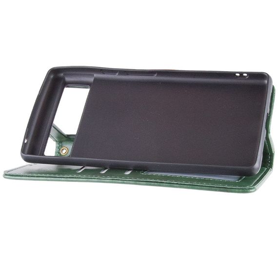 Шкіряний чохол-книжка GETMAN Gallant (PU) для Google Pixel 6 Зелений | Зображення 4