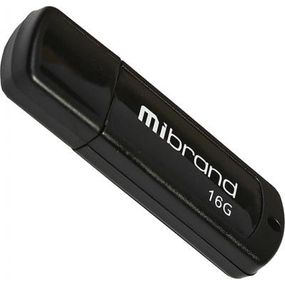 USB флеш накопичувач Mibrand 16GB Grizzly Black USB 2.0 (MI2.0/GR16P3B) (MI2.0/GR16P3B)