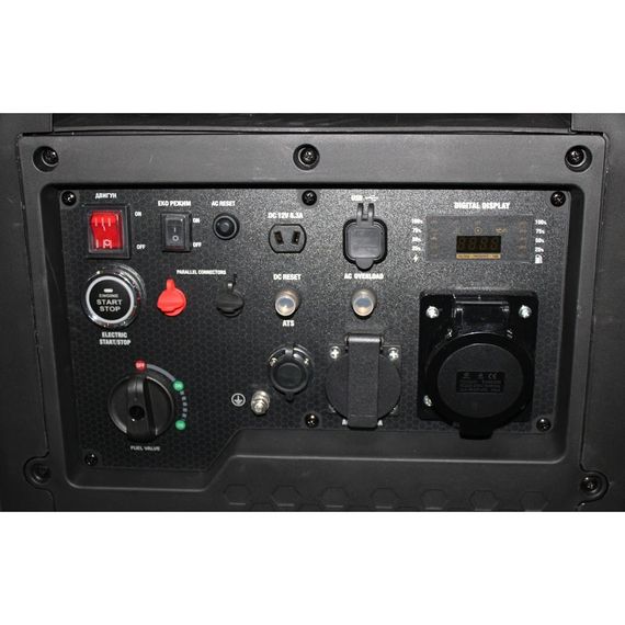 Генератор электроэнергии инверторный с электростартером GTM DK5500i (5.0/5.5 кВт, 220 В, 1.5 л/час, 51 кг) | Зображення 2