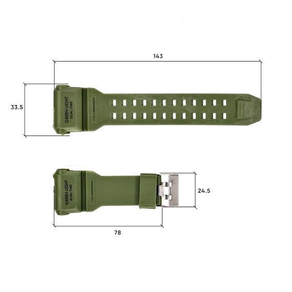 Ремінець для годинника Skmei 1520AG Army Green | Зображення 2