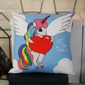 Подушка габардинова з принтом For my unicorn 40x40 см (4P_17L023)