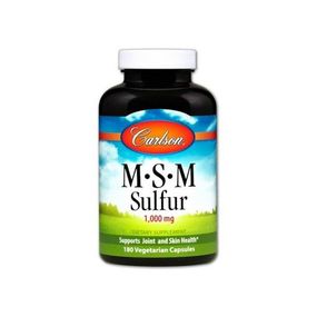Препарат для суглобів та зв'зок Carlson Labs MSM Sulfur 1000 mg 180 Veg Caps