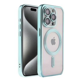 Чехол TPU Metallic Chrome з повним захистом камери with Magsafe для Iphone 15 Pro Max Цвет Chrome Зелений