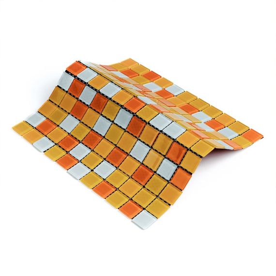 Мозаїка з декоративного скла 298х298х4,5мм Помаранчева SW-00002365 | Зображення 6