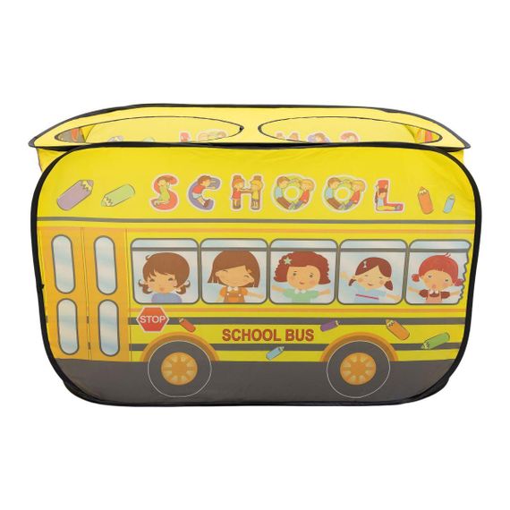 Дитячий ігровий намет «Шкільний автобус» 110×70×66 см намет для дітей Жовтий HP-S-5NDY | Зображення 1