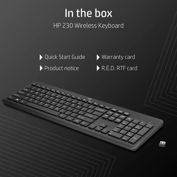 Клавіатура HP 230 Wireless UA Black (3L1E7AA) | Зображення 5