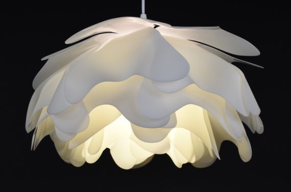 Люстра підвісна на 1 лампочку 27625 Білий 35-130х45х45 см.