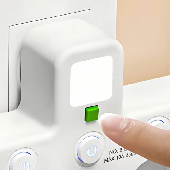 Мережевий адаптер 8625UL з нічником, 4 розетки + USB + Type-C (17559/MG) Білий | Зображення 6
