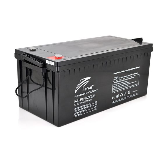 Акумуляторна батарея з bluetooth Ritar LiFePO4 12,8V 300Ah  3840Wh BMS100@4S( 522 х 240 х 219 (224) ) Q1