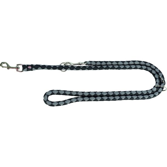 Повідок Trixie Каво регульований L–XL 2,00 м х 18 мм чорний-графіт