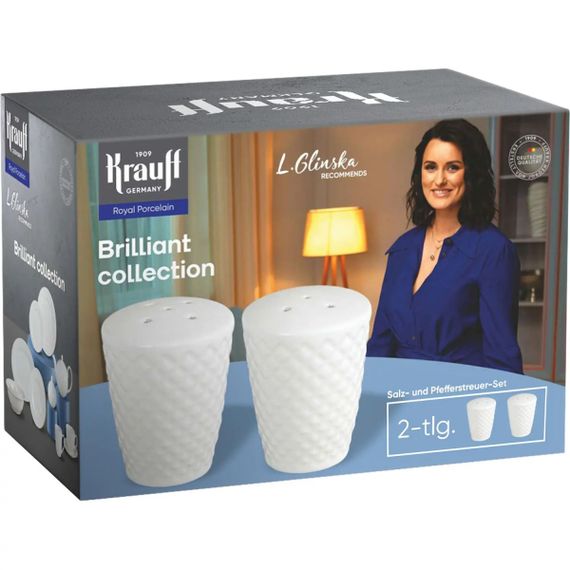 Набір для спецій Krauff Brilliant collection 21-316-011 2 предмети білий | Зображення 1