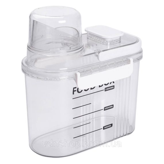 Контейнер для хранения сыпучих продуктов 20х11х22 см с дозатором и мерной шкалой ёмкость для круп 2л HP-27-13