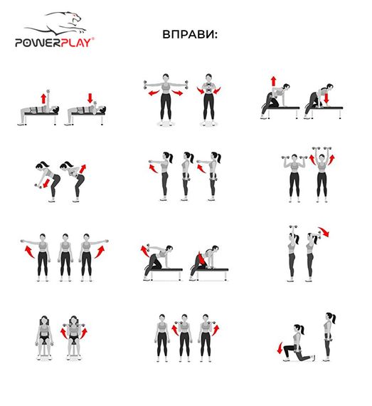 Гантель вінілова PowerPlay 4125 Achilles 1 кг. Помаранчева (1шт.) | Зображення 6