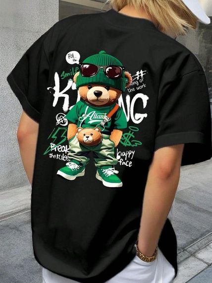 Футболка жіноча з принтом повсякденна XL Чорний