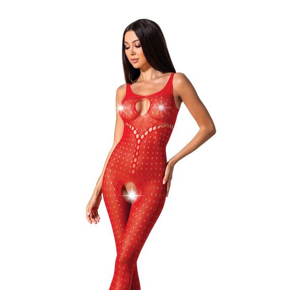 Бодістокінг з доступом до інтимних місць Passion BS078 red, One size