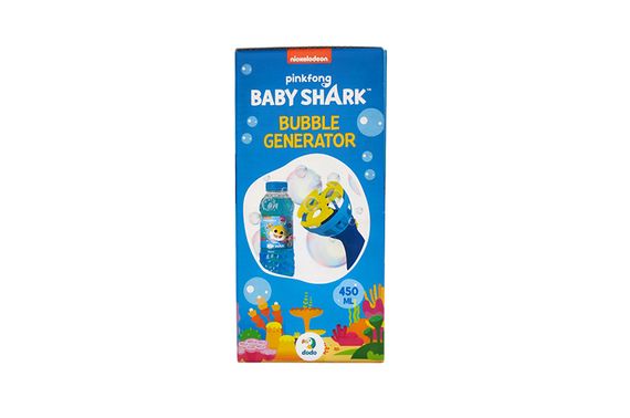 Генератор мильних бульбашок 200612 "Baby Shark" на батарейках + 450 мл DoDo | Зображення 1