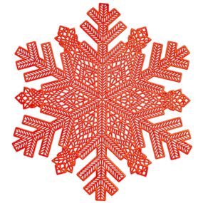 Килимок для сервірування столу Snowflake 38 см, червоне золото HP-36327-14