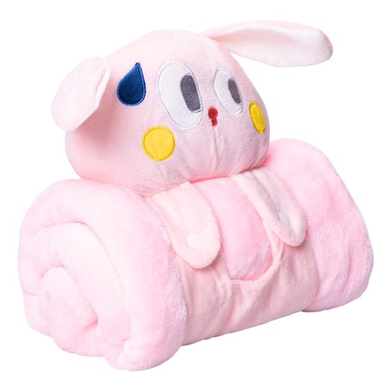 М'яка іграшка-плед Зайчик 120×160 (см) 2 в 1 Рожевий Colorful Home 5616-68P | Зображення 2