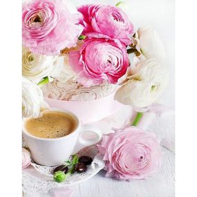 Алмазная мозаика "Утренний кофе" JSFH85899 без подрамника 40х50 см