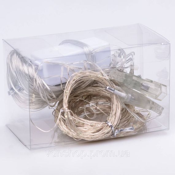 Гірлянда штора світлодіодна GarlandoPro 200LED Роса 3х3м 8 режимів 10 ниток гірлянда роса на ялинці Білий 173307W | Зображення 9