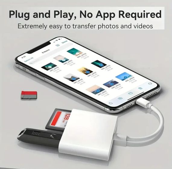 Универсальный кард-ридер 3-в-1 (SD/TF/CF) с Type-C и USB-портами, OTG-адаптер для телефонов, ноутбуков и др. | Зображення 7