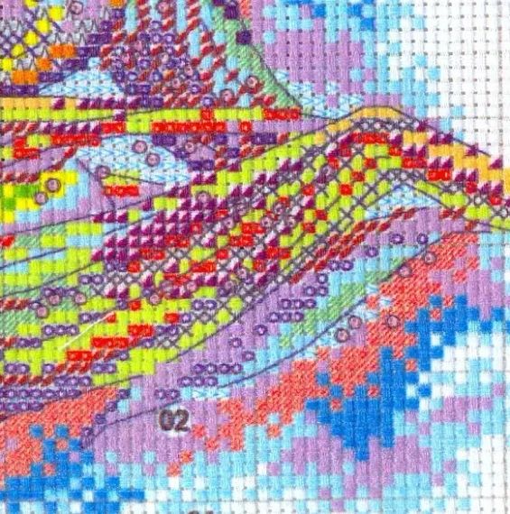 Набір для вишивання за нанесеною на канву схемою "Dutch teacup". AIDA 14CT printed, 27*21 см | Зображення 7