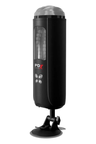 Мастурбатор вагіна в колбі автоматичний Pipedream PDX на присосці, з голосом, чорний, 24.5 см sexstyle | Зображення 1