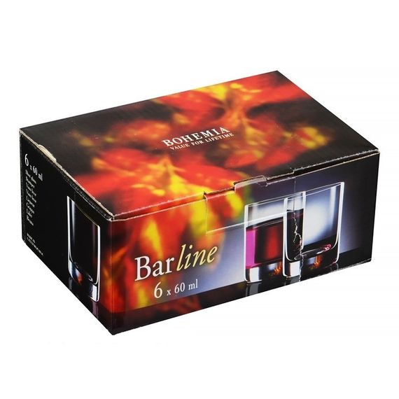 Набор стопок для водки Bohemia Barline 60 мл 6 шт стеклянные 25089/060 | Зображення 3