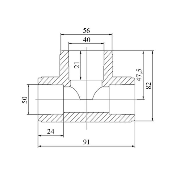 Трійник PPR Blue Ocean 50х40х50 редукційний SD00009218 | Зображення 1
