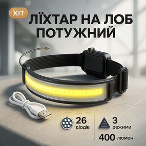 Налобный фонарь для автомеханика XQ-T1C, Налобный фонарь для сто, Мощный фонарик светодиодный на голову VR-94