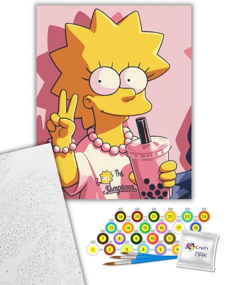 Картина по номерам "Лиза Симпсон" 16126-AC 40х50 см | Зображення 1