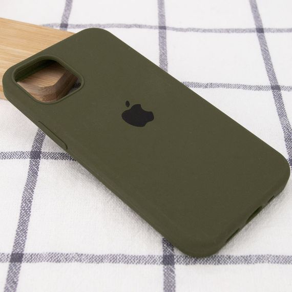Чохол Silicone Case Full Protective (AA) для Apple iPhone 14 (6.1") Зелений/Dark Olive | Зображення 2